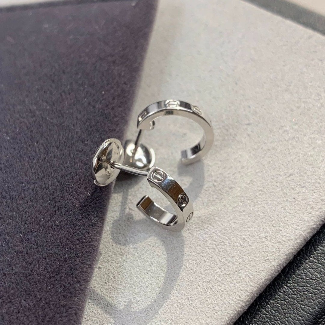 [Vicky]LOVE EARRINGS 2.65MM SILVER