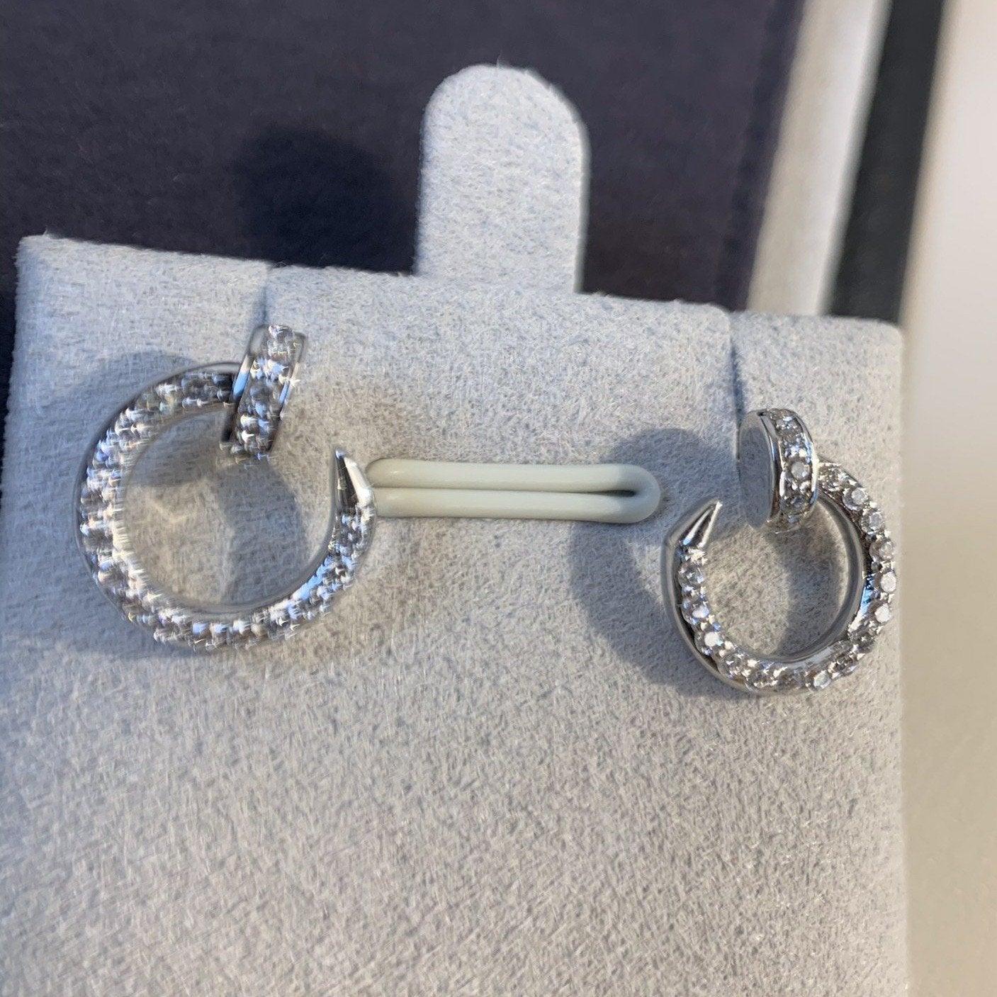[Vicky]JUSTE EARRINGS SILVER DIAMONDS