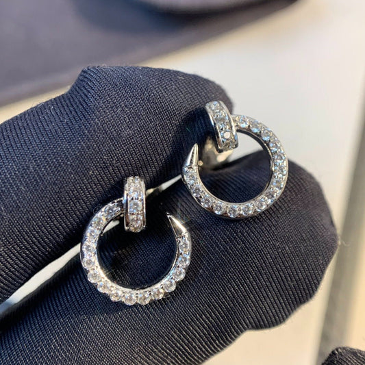 [Vicky]JUSTE EARRINGS SILVER DIAMONDS
