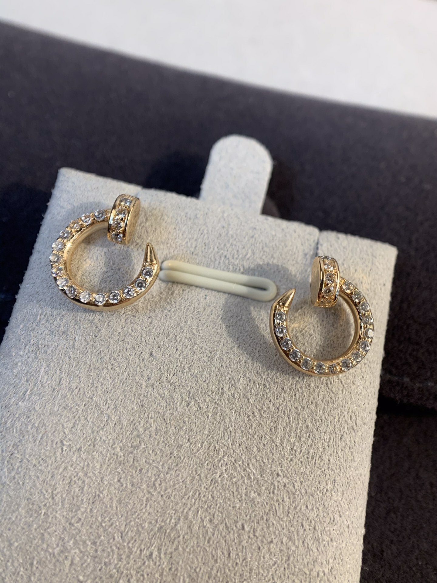[Vicky]JUSTE EARRINGS GOLD DIAMONDS