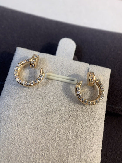 [Vicky]JUSTE EARRINGS GOLD DIAMONDS