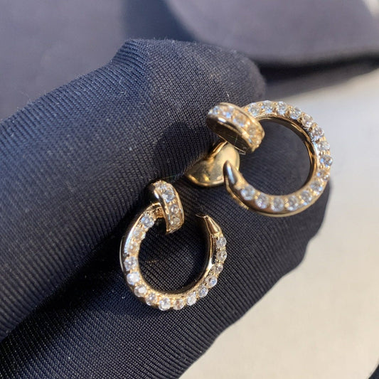 [Vicky]JUSTE EARRINGS GOLD DIAMONDS