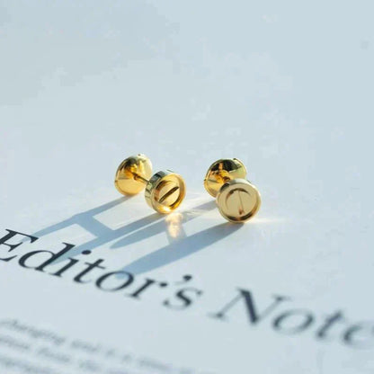 [Vicky]LOVE EARRINGS GOLD 10MM