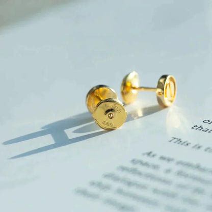 [Vicky]LOVE EARRINGS GOLD 10MM