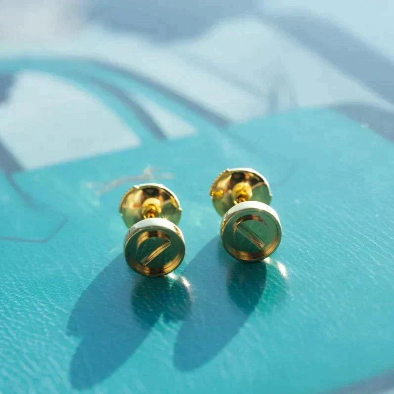 [Vicky]LOVE EARRINGS GOLD 10MM