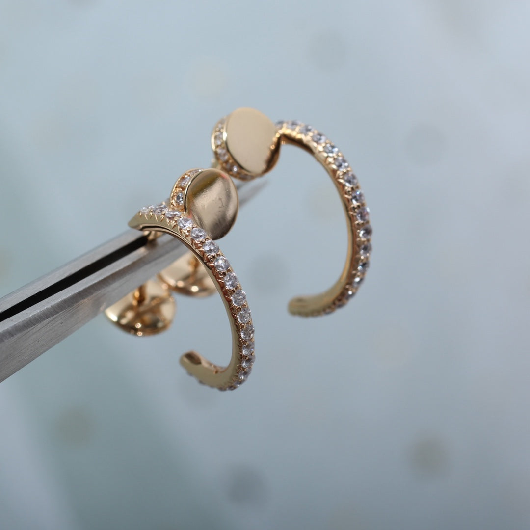 [Vicky]JUSTE EARRINGS 12.75MM PINK GOLD DIAMOND