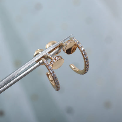 [Vicky]JUSTE EARRINGS 12.75MM PINK GOLD DIAMOND