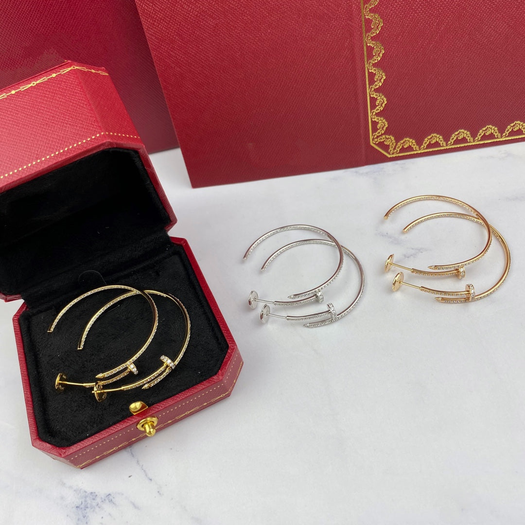 [Vicky]JUSTE EARRINGS FULL DIAMONDS 1.8MM