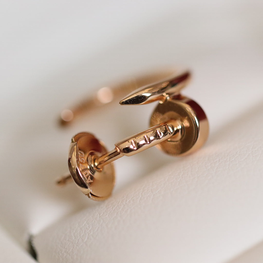 [Vicky]JUSTE EARRINGS PINK GOLD