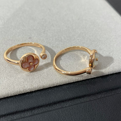 [Vicky]SUN 1 DIAMOND PINK MOP RING