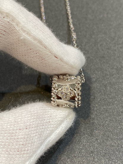 [Vicky]PERLEE PEDANT SIVLER DIAMOND NECKLACE