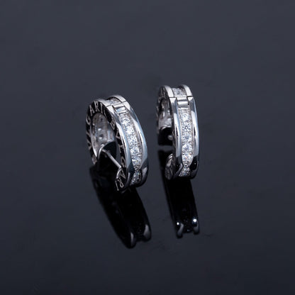 [Vicky]ZERO 1 MINI SILVER DIAMOND EARRINGS