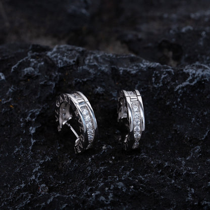 [Vicky]ZERO 1 MINI SILVER DIAMOND EARRINGS