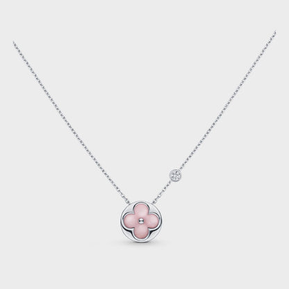 [Vicky]SUN MOTIF PINK MOP SILVER BRACELET
