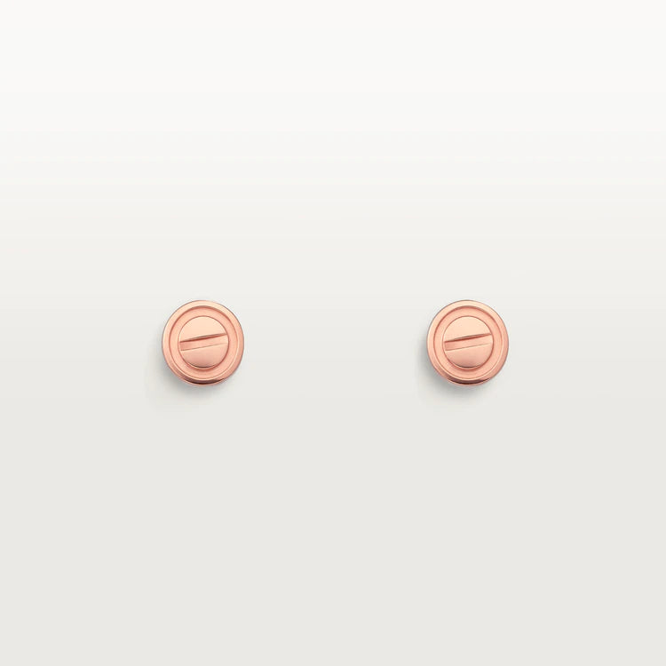 [Vicky]LOVE EARRINGS PINK GOLD 10MM