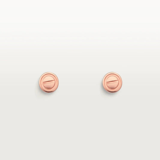 [Vicky]LOVE EARRINGS PINK GOLD 10MM