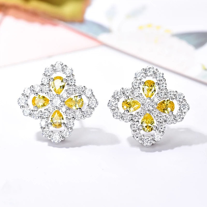 [Vicky]LOOP EARRINGS FULL MOTIF DIAMOND 16MM