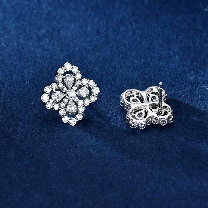 [Vicky]LOOP EARRINGS FULL MOTIF DIAMOND 16MM