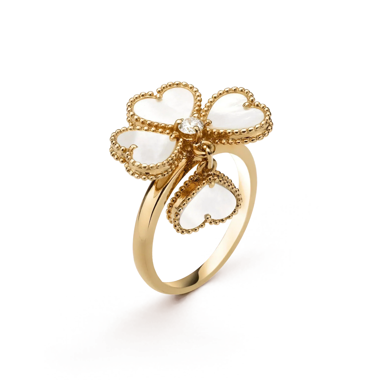 [Vicky]SWEET CLOVER WHITE MOP RING