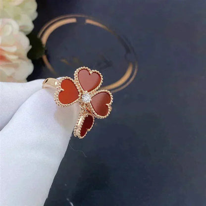 [Vicky]SWEET CLOVER CARNELIAN RING