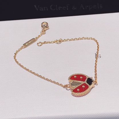 [Vicky]LUCKY SPRING 1 MOTIF PINK GOLD BRACELET